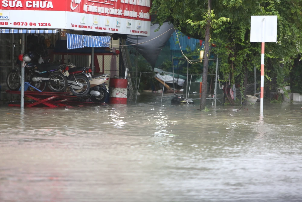 Hình ảnh nhiều tuyến phố ngập sâu, cây xanh đổ gãy do ảnh hưởng bão Bualoi -5.JPG