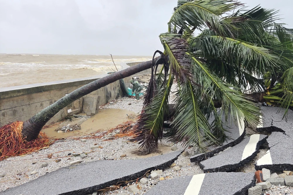 Xót xa bờ biển Hải Tiến tan hoang sau bão số 10 - 7.jpg