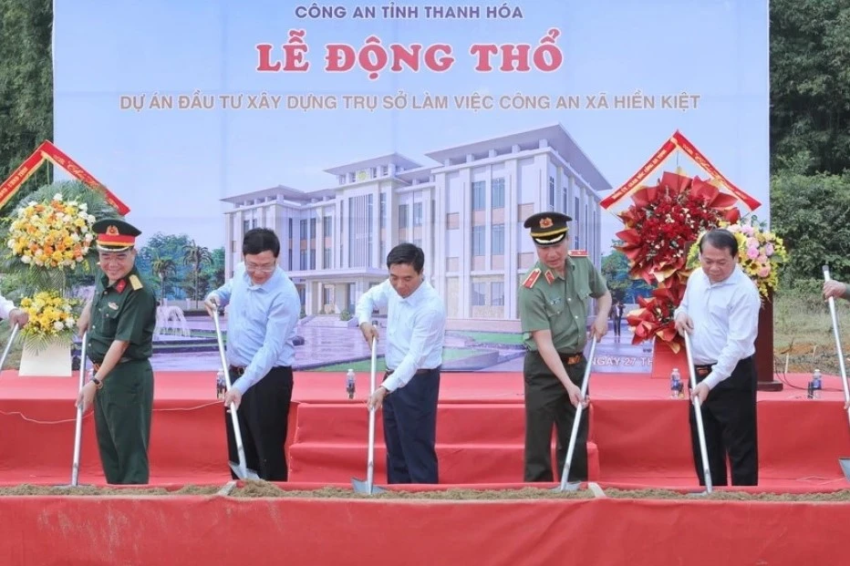 Thiếu Thiếu Tô Anh Dũng, Khởi Công trụ sở Công an xã Hiền Kiệt - 4 .jpg