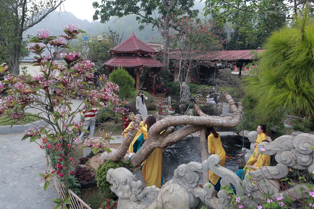 Giới trẻ rộn ràng chụp ảnh check – in ở ngôi chùa cổ ở Thanh Hóa-11.JPG