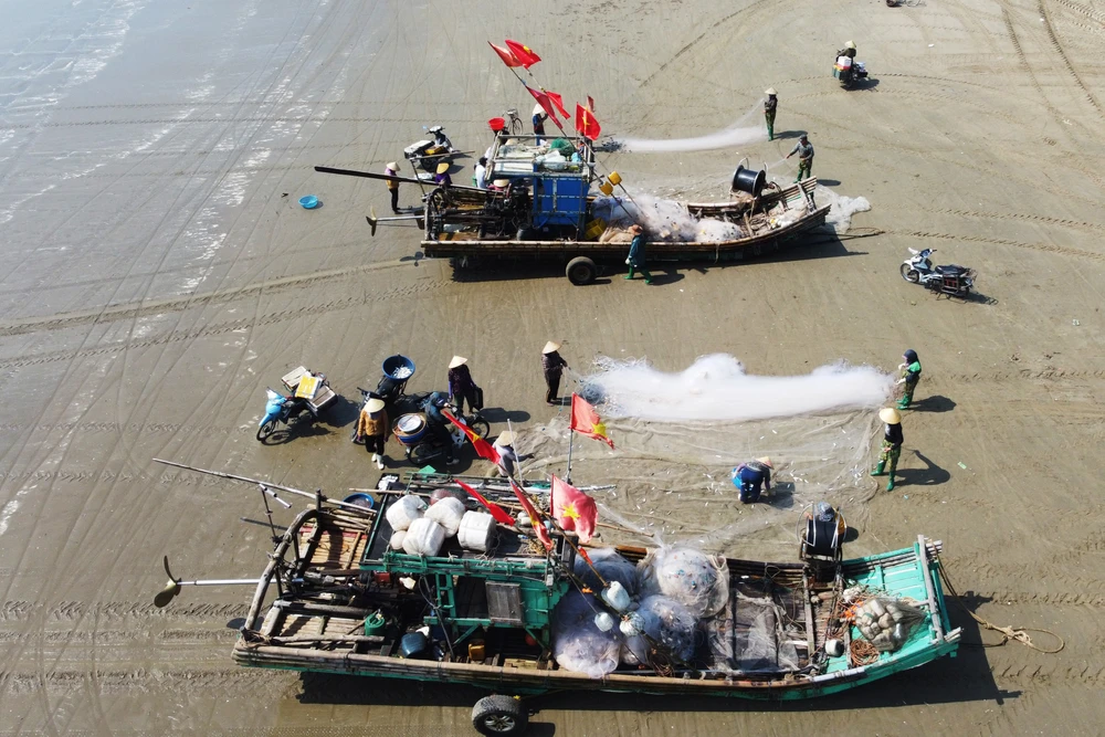 Giá xăng dầu tăng, ngư dân Thanh Hóa bám biển mưu sinh mùa cá trích-14.JPG