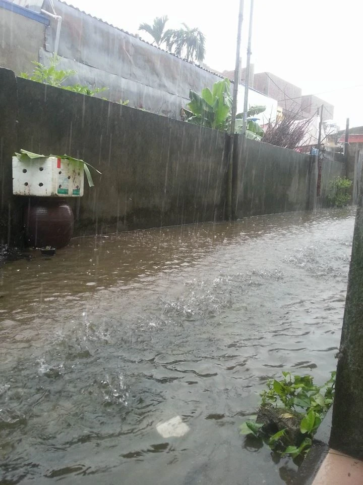 Mưa to, một số tuyến phố ở Hải Phòng ngập cục bộ ảnh 1