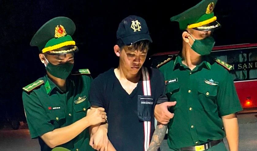 Đối tượng Phan Văn An thời điểm bị bắt giữ. (Ảnh: Châu Thành)