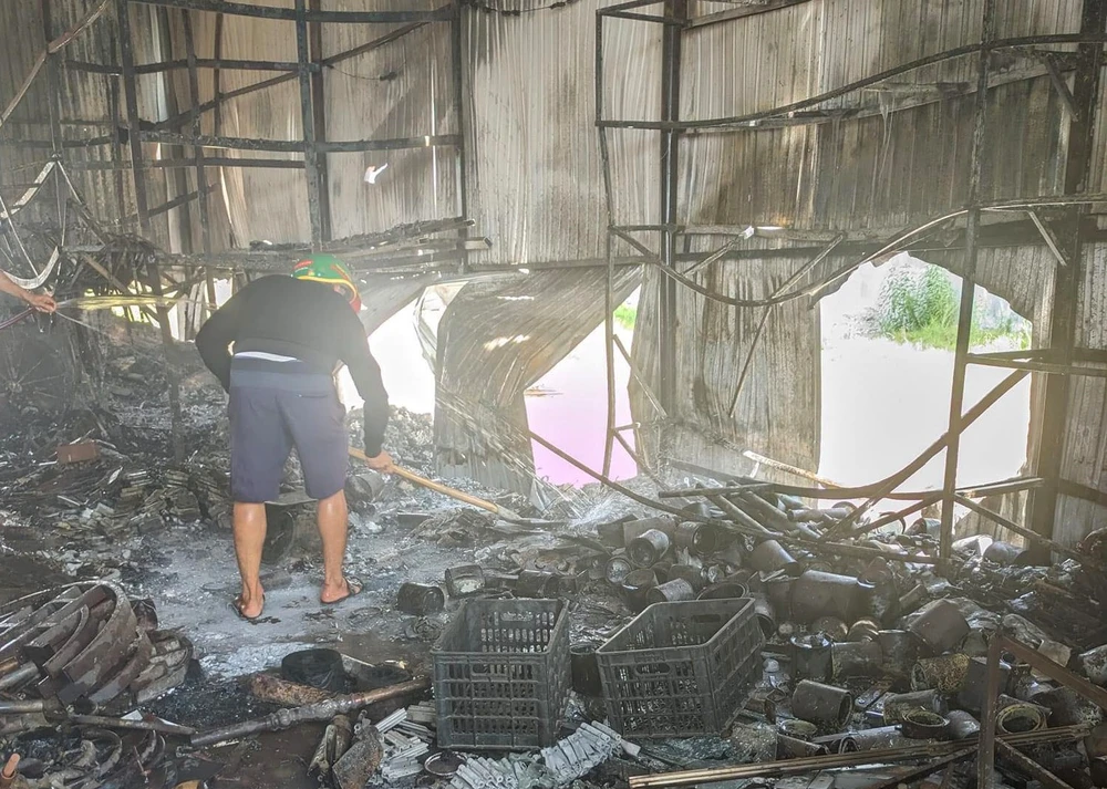 Vụ cháy ước tính gây thiệt hại khoảng 1 tỉ đồng. Ảnh: B.T
