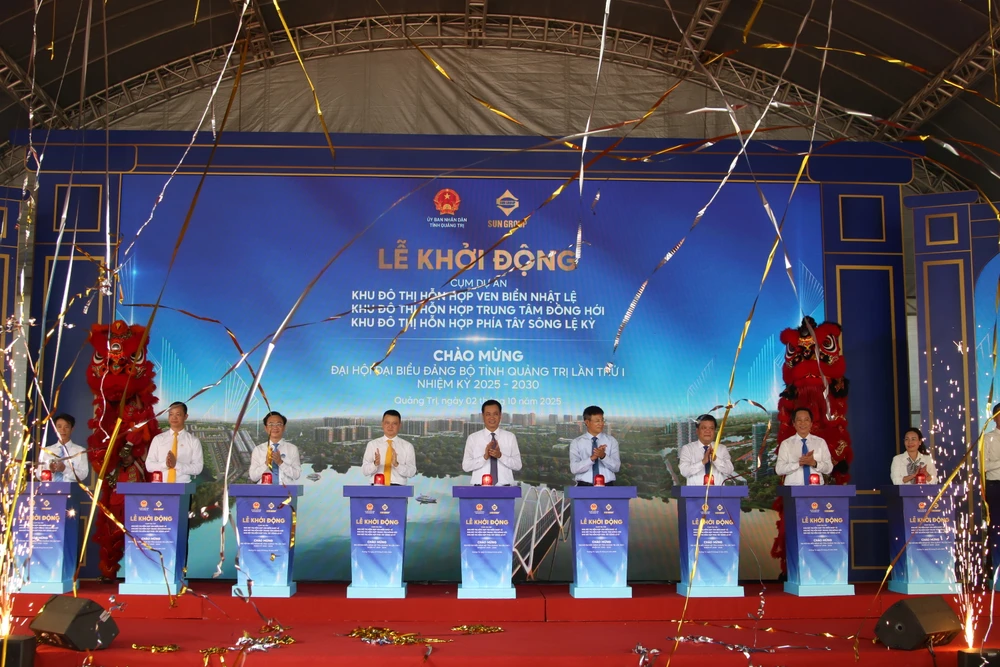 Quảng Trị khởi động 3 dự án hơn 38.000 tỉ đồng chào mừng Đại hội Đảng bộ tỉnh