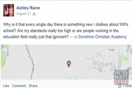 Will, Ashley Habat, mầm non Christian, đuổi học, facebook, status