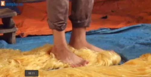 Cận cảnh công nghệ 'giẫm chân' sản xuất miến - 3