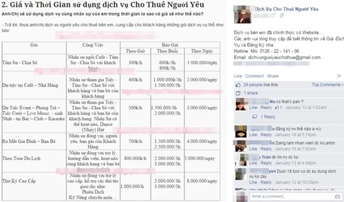 Thue nguoi yeu Valentine, coi chung that gia lan lon