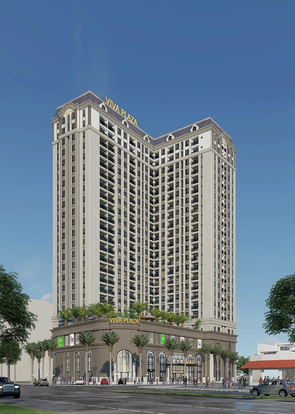 Phối cảnh dự án Viva Plaza thiết kế thông minh giúp căn hộ luôn thoáng mát, phù hợp cho các gia đình trẻ.