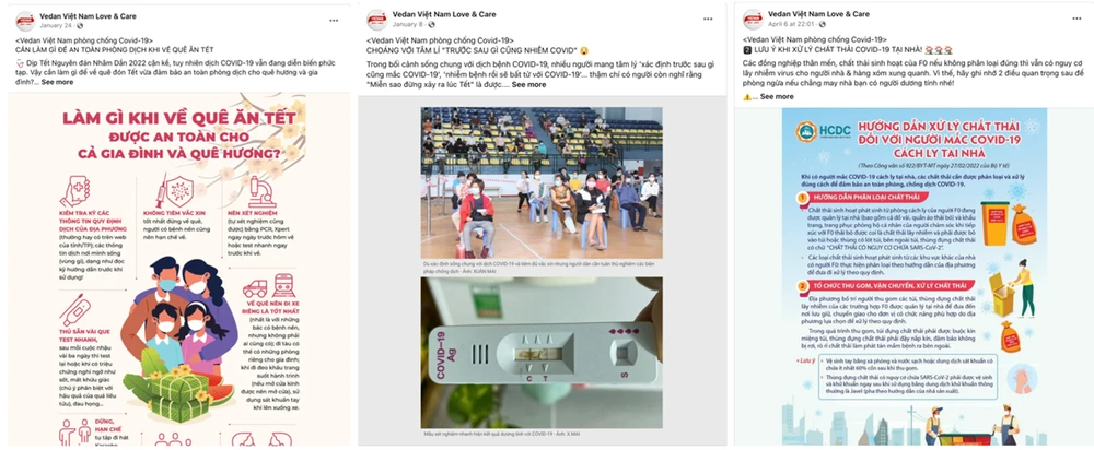 Các nguồn tin chính thống từ Bộ Y Tế, HCDC... liên tục được Admin chia sẻ lại trên fanpage nội bộ.