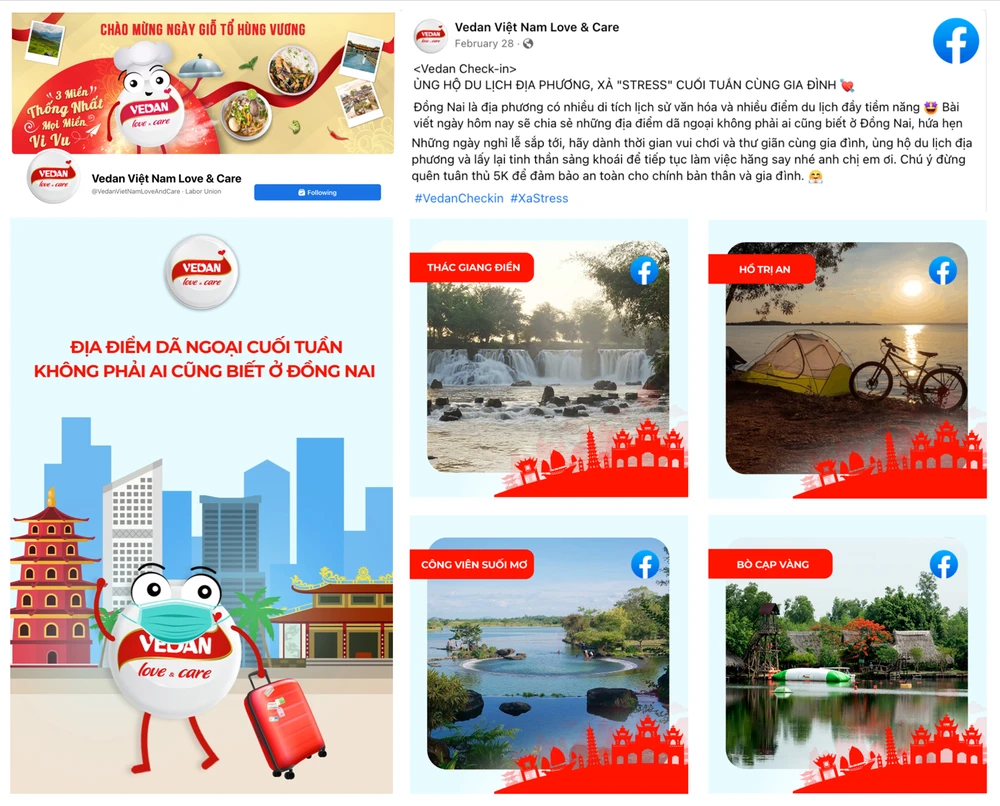 Chàng hướng dẫn viên ảo đang giới thiệu chuyên mục ”Vedan Check-in” tại địa phận Đồng Nai - nơi đặt trụ sở của Công ty Vedan Việt Nam.