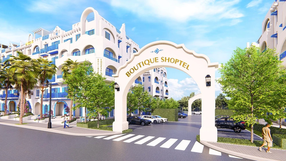 Boutique Shoptel tại NovaWorld Phan Thiet được thiết kế theo phong cách kiến trúc Santorini ấn tượng