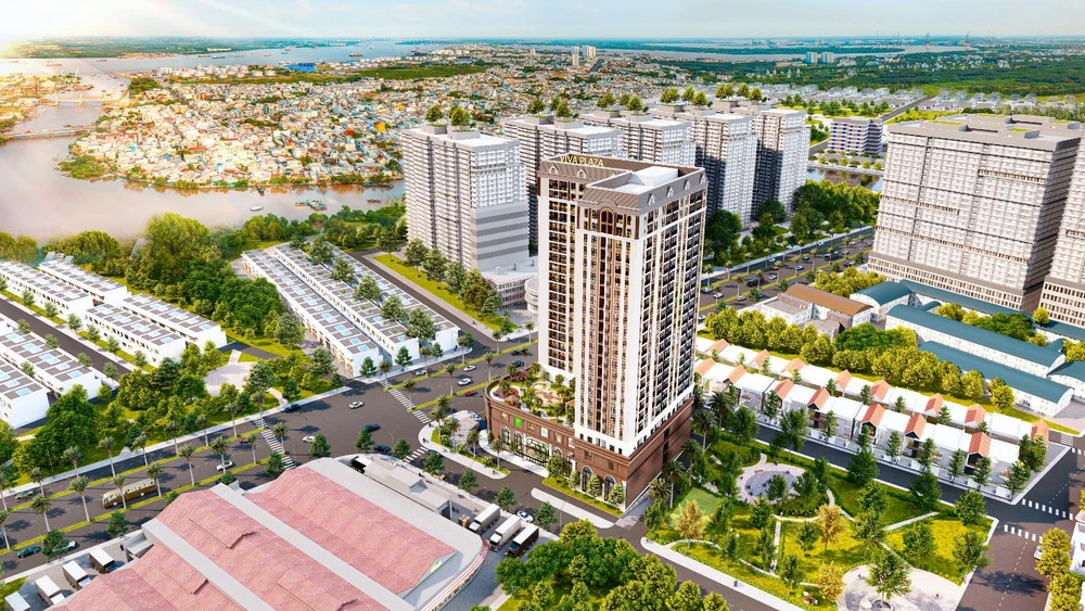 Phối cảnh Viva Plaza tọa lạc trong khu vực phát triển sầm uất của quận 7, TP.HCM (www.viva-plaza.vn).