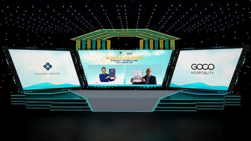 Charm Group và Goco Spa thực hiện ký kết hợp tác online vào cuối năm 2021