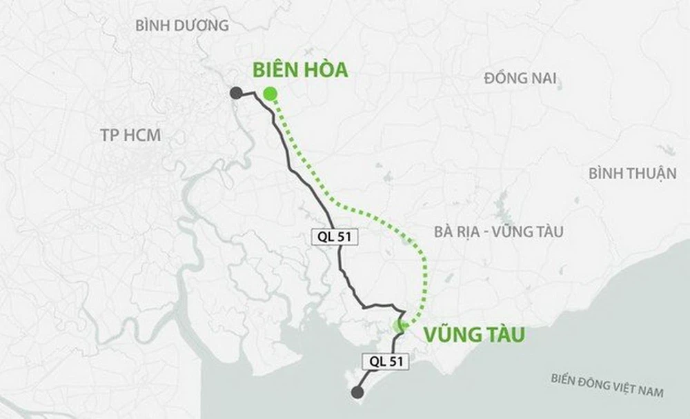 Tuyến cao tốc Biên Hòa - Vũng Tàu dự kiến sẽ được khởi công vào năm tới