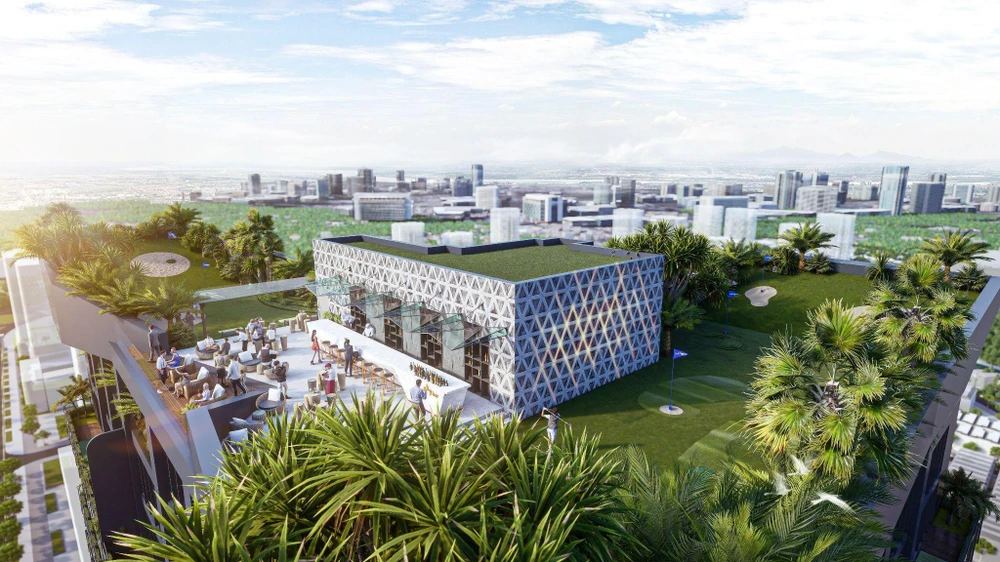 Sân tập golf mini đáp ứng nhu cầu tập luyện mỗi ngày của cư dân