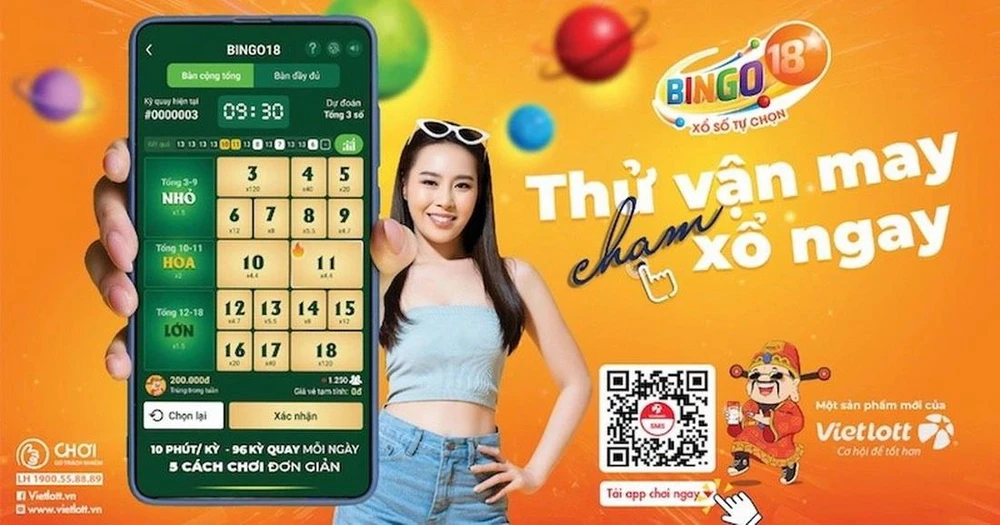 Xổ số Bingo18 chỉ có trên điện thoại. Xổ số Bingo18 chỉ có trên điện thoại.