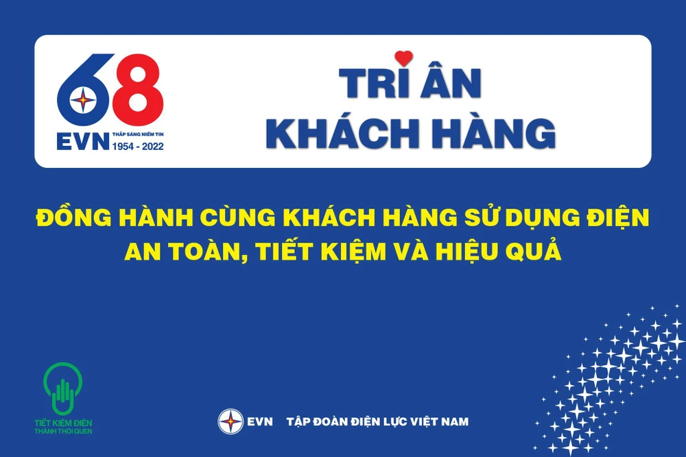 Bộ nhận diện chương trình Tháng tri ân khách hàng năm 2022 của EVN.