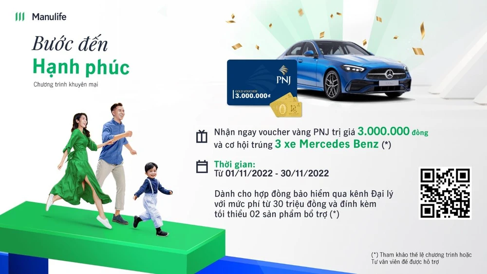 Manulife Việt Nam tiếp tục tri ân khách hàng với chương trình “Bước đến Hạnh phúc”