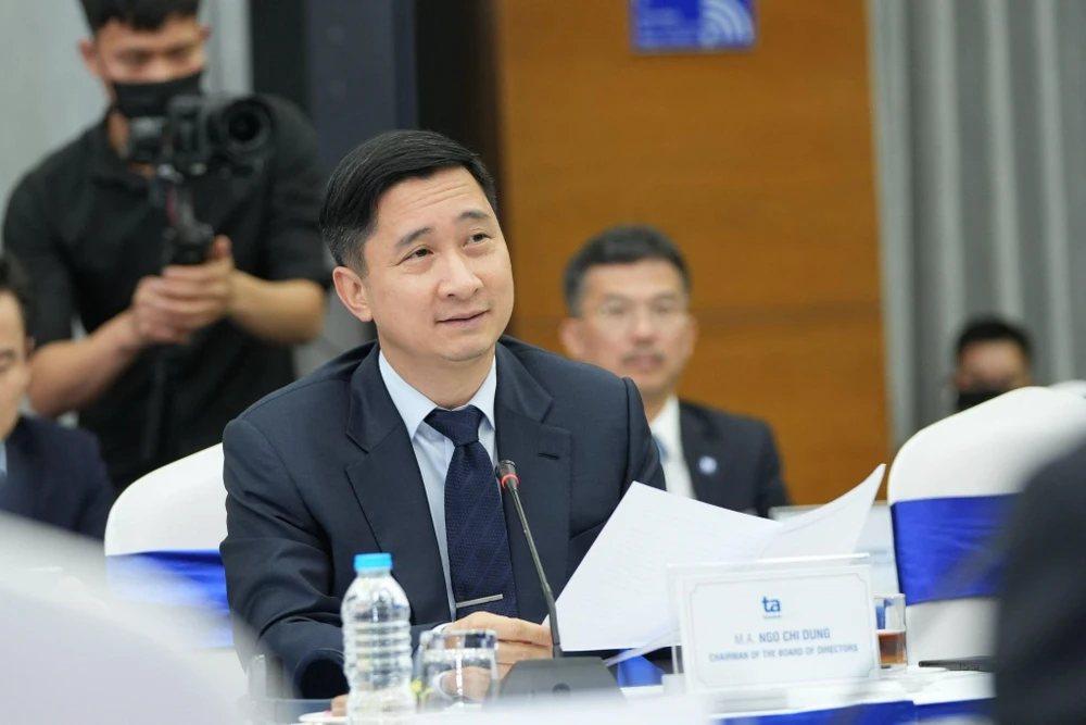 Ông Ngô Chí Dũng - Chủ tịch HĐQT Hệ thống BVĐK Tâm Anh và Trung tâm Tiêm chủng VNVC tại lễ ký kết. Ảnh: BVĐK Tâm Anh.