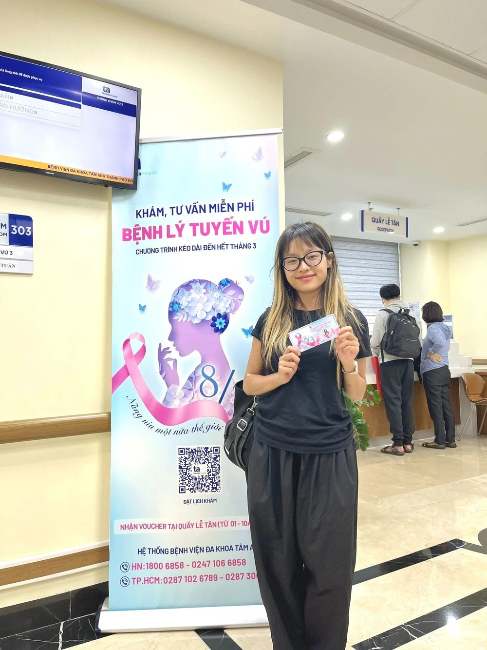 Diệu Anh hy vọng nhiều bạn trẻ cũng chủ động đi tầm soát bệnh để bảo vệ sức khỏe. Ảnh: BVCC