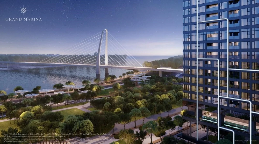 Grand Marina, Saigon cất nóc tòa Sea bao gồm khu căn hộ hàng hiệu Marriott và Jw Marriott