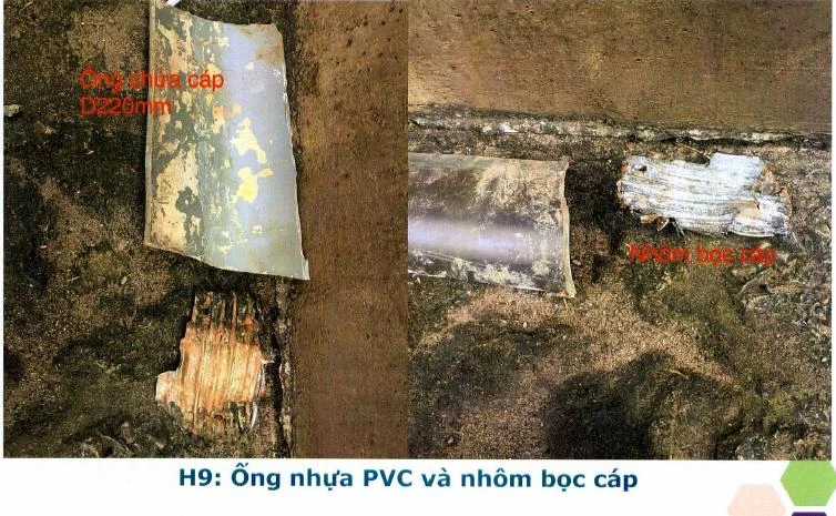 Bên ngoài bó cáp được bảo vệ bởi lớp vữa và ống nhựa PVC có đường kính 200 mm. Mỗi bó cáp dự ứng lực được đặt trong mương bê tông cốt thép và bên trên được đậy tấm đan bê tông cốt thép.