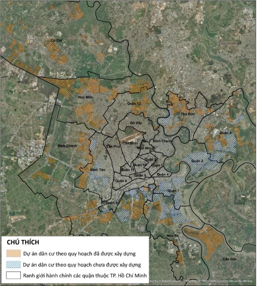 Không gian xây dựng đô thị đã và đang mở rộng nhanh chóng. Quá trình mở rộng hơn 20 năm qua đã hình thành khu vực nội thành (vùng lõi, đô thị hiện hữu, đô thị mở rộng) có diện tích rất lớn so với trước đây (gần 500 km2 so với 100 km2 trước đó). Các huyện ngoại thành cũng đã chuyển đổi diện tích đất đai lên tới trên 120 km2. Đồng thời, diện tích các dự án đã được phê duyệt ở ngoại thành cũng lên tới 500 km2 với các chức năng như khu công nghiệp, khu đô thị, khu du lịch và các khu chức năng khác. Quỹ đất thuận lợi cho xây dựng giai đoạn sắp tới ngày càng hạn hẹp. Trừ khu đô thị và công nghiệp Tây Bắc đã quy hoạch phát triển đô thị - công nghiệp chưa triển khai, các khu vực ngoại thành nếu chưa bê tông hóa thì hầu hết nằm ở khu vực ít thuận lợi hoặc không thuận lợi xây dựng.