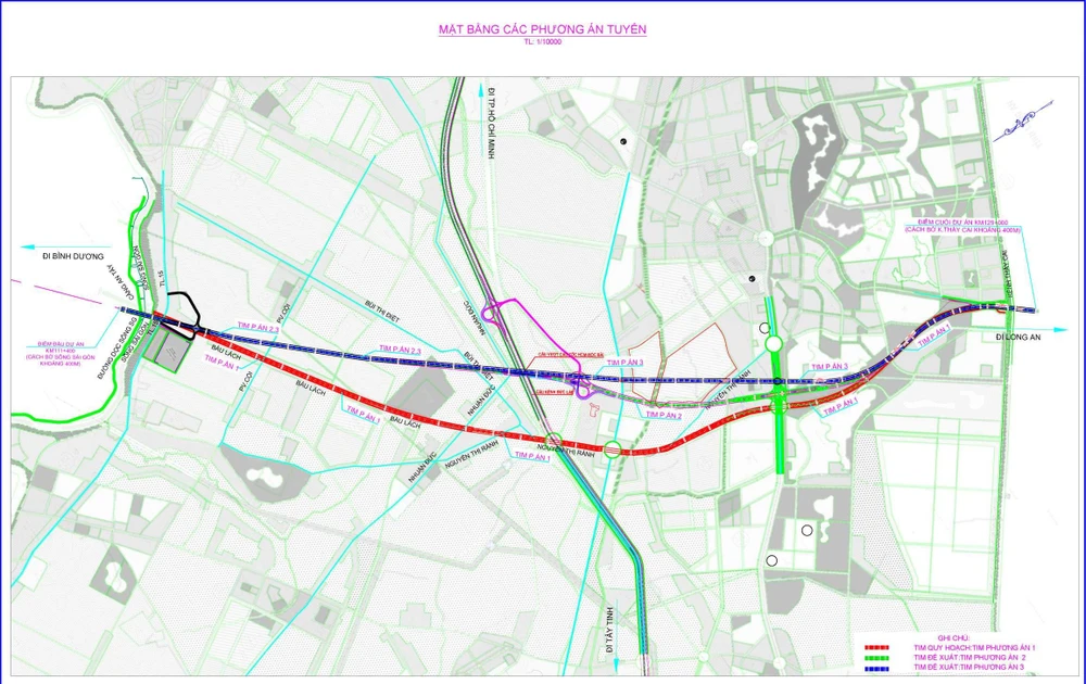 Phương án 2, hướng tuyến đi về phía đông nam (phía trái) so với hướng tuyến trong đồ án quy hoạch chung TP.HCM. Phương án này sẽ hạn chế ảnh hưởng các đồ án quy hoạch đã thực hiện, cũng như hạn chế ảnh hưởng tới Khu công nghiệp Tây Bắc Củ Chi giai đoạn 2. Đối với phương án 2, đoạn xa nhất cách đường Nguyễn Thị Rành - tuyến quy hoạch khoảng 1,1 km. Chiều dài tuyến theo phương án này là 17,12 km.