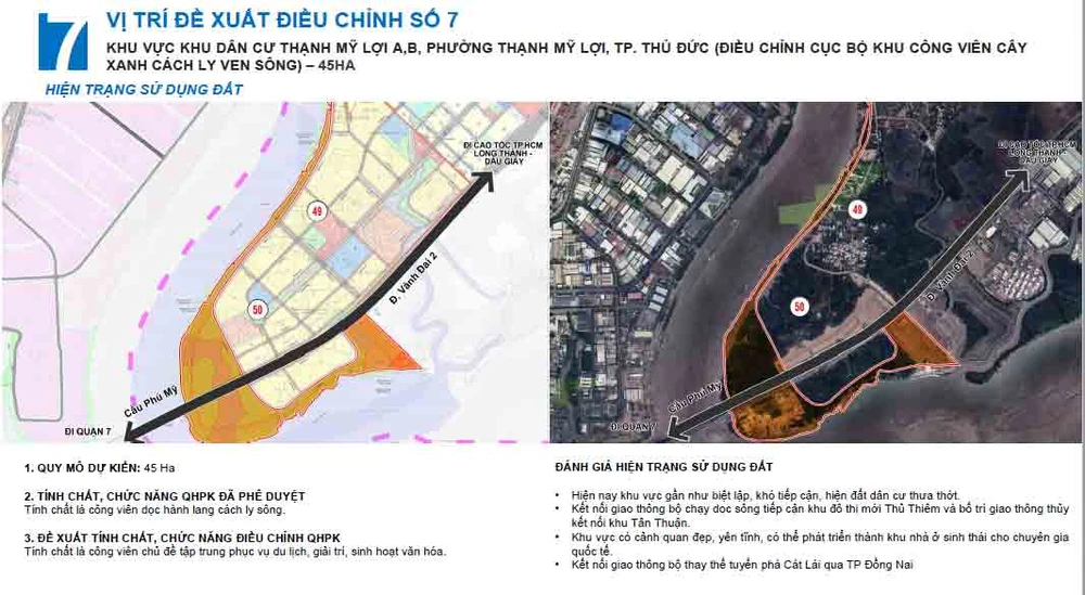Cuối cùng là khu dân cư Thạnh Mỹ Lợi A, B, TP Thủ Đức (45 ha).