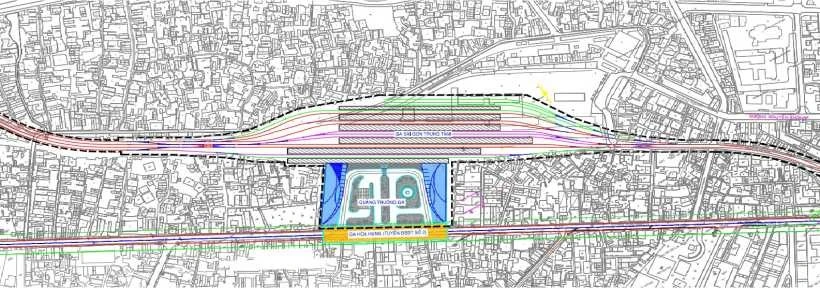 Mô phỏng quảng trường ga Sài Gòn và ga trung tâm này trong tương lai.