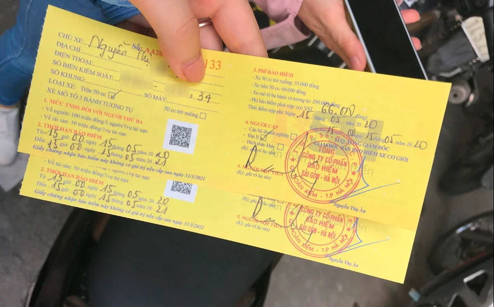 "Việc thực hiện các loại bảo hiểm bắt buộc mang lại nhiều lợi ích xã hội, trừ bảo hiểm trách nhiệm dân sự của chủ xe máy", VCCI nhận định. Ảnh: CTV