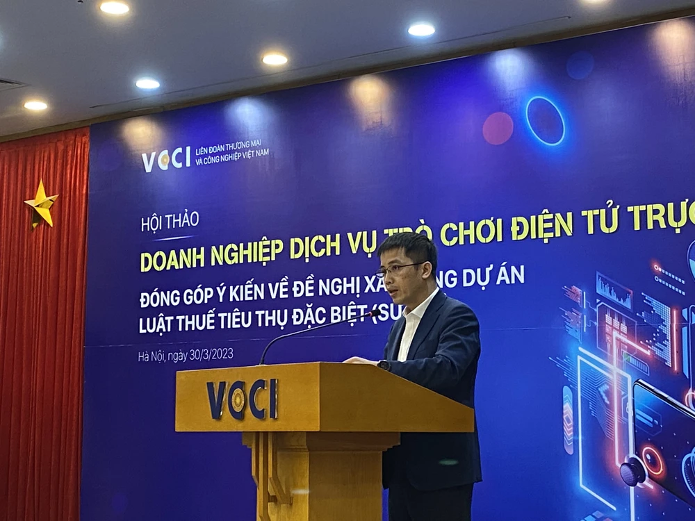 Ông Đậu Anh Tuấn, Phó Tổng thư ký VCCI cho rằng cần đánh giá nhiều chiều trước khi đánh thuế. ẢNH: MINH TRÚC
