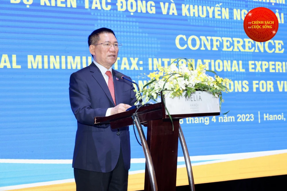 Bộ trưởng Bộ Tài chính Hồ Đức Phớc nhấn mạnh, Bộ Tài chính đang khẩn trương tiếp tục nghiên cứu, đề xuất triển khai các giải pháp ứng phó cho Việt Nam. Ảnh: BTC