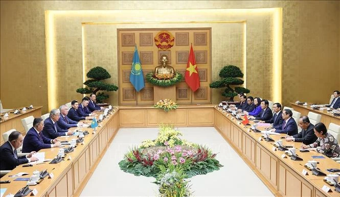 Toàn cảnh cuộc hội kiến. Ảnh: Dương Giang/TTXVN