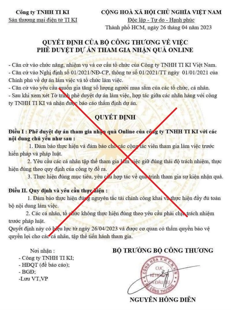 Cảnh báo giả mạo bộ công thương.jpeg