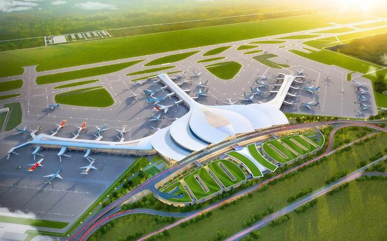 Bộ NN&MT, UBND tỉnh Đồng Nai được giao bảo đảm cung cấp kịp thời, đầy đủ vật liệu cho Dự án Cảng hàng không quốc tế Long Thành. Ảnh: AI