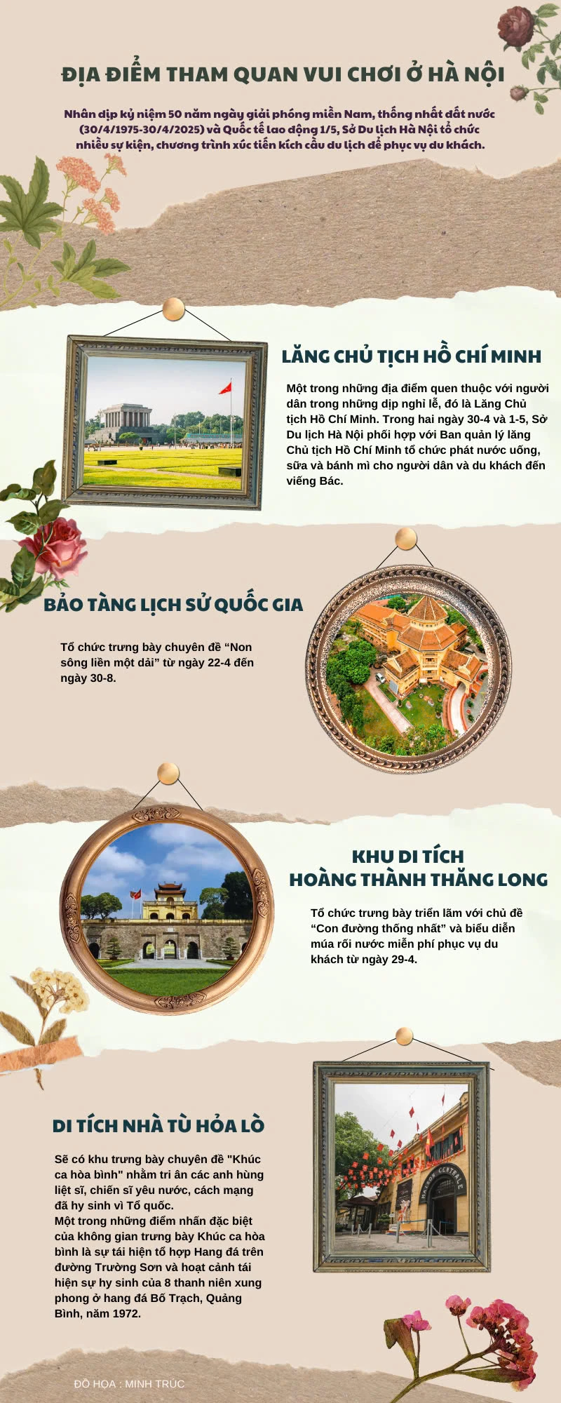 địa điểm tham quan đợt nghỉ lễ 30-4