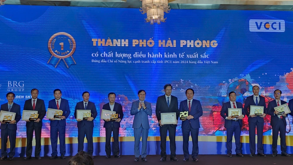Hải Phòng lần đầu vươn lên vị trí dẫn đầu Bảng xếp hạng PCI năm 2024. Tiếp theo là Quảng Ninh, Long An, Bắc Giang. Ảnh: MINH TRÚC