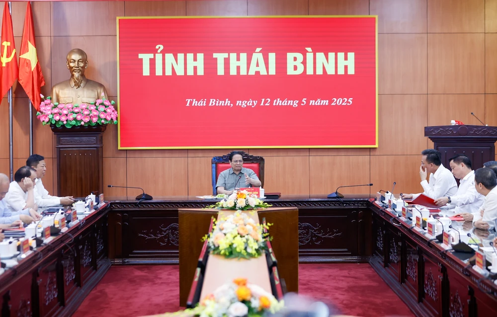 Thủ tướng Phạm Minh Chính cho rằng Thái Bình chưa phát huy hết tiềm năng khác biệt, cơ hội nổi trội. Ảnh: VGP