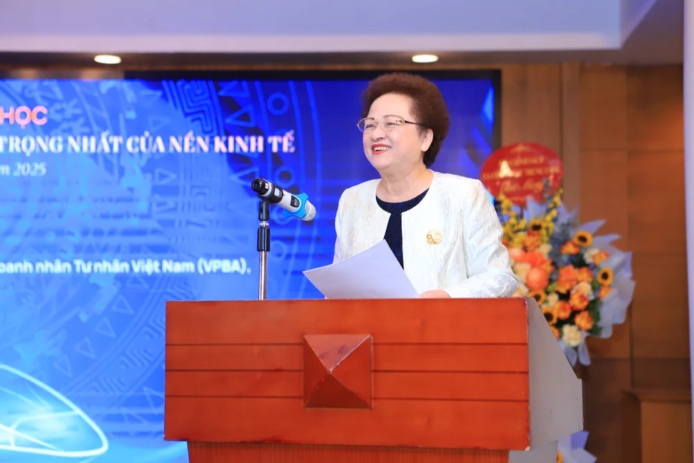 Bà Nguyễn Thị Nga nhìn nhận việc thể chế hóa Nghị quyết 68 cần được thực thi một cách bài bản để doanh nghiệp tư nhân yên tâm đầu tư phát triển. Ảnh: MINH TRÚC