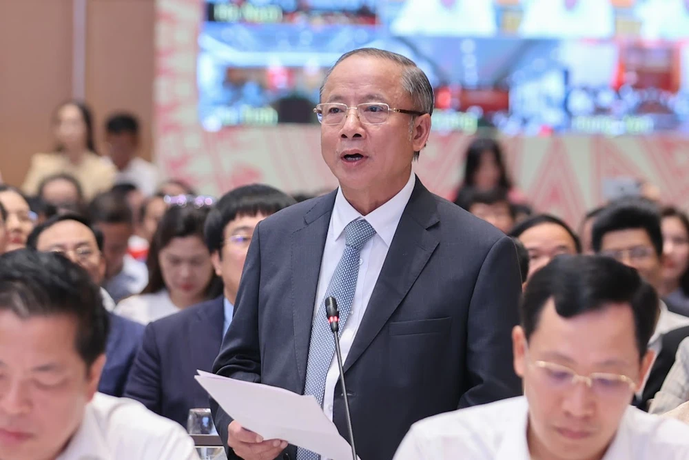 Ông Nguyễn Văn Thân, Chủ tịch Hiệp hội DNNVV Việt Nam đề xuất Nhà nước cung cấp app kế toán miễn phí để hỗ trợ các hộ kinh doanh. Ảnh: VGP