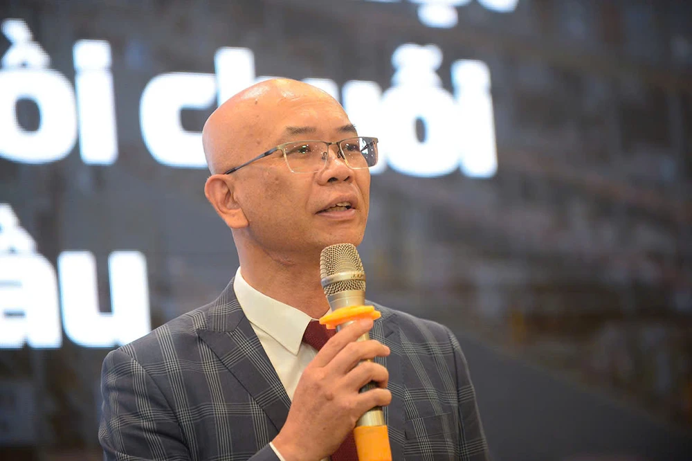 Ông Trần Thanh Hải khẳng định, logistics xanh là điểm tựa để doanh nghiệp vượt qua cú sốc thị trường biến động. Ảnh: MINH TRÚC