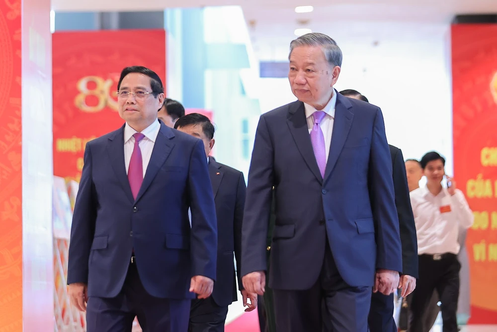 Tổng Bí thư Tô Lâm, Thủ tướng Phạm Minh Chính dự Lễ kỷ niệm 80 năm ngày thành lập Chính phủ