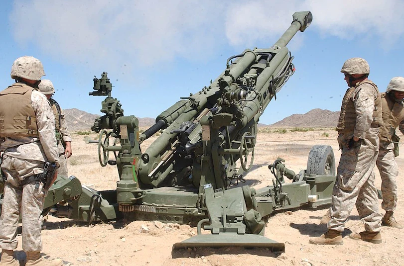 Pháo xe kéo M777 của Mỹ. Ảnh: BỘ QUỐC PHÒNG MỸ Pháo xe kéo M777 của Mỹ. Ảnh: BỘ QUỐC PHÒNG MỸ