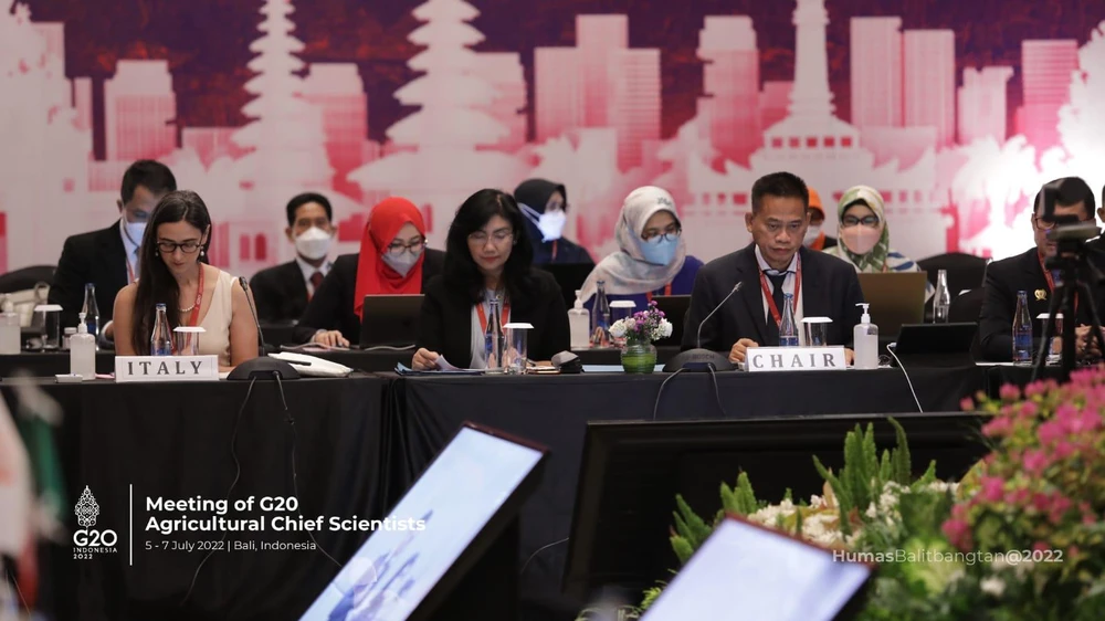 Hội nghị Trưởng nhóm Nghiên cứu Nông nghiệp G20 lần thứ 11 tại Bali, Indonesia diễn ra từ ngày 5 đến ngày 7-7-2022. Ảnh: G20 INDONESIA 2022