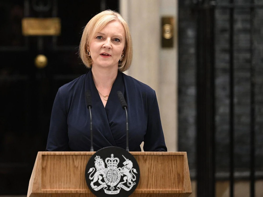 Tân Thủ tướng Anh Liz Truss phát biểu bên ngoài Phố Downing ngày 6-9. Ảnh: GETTY IMAGES