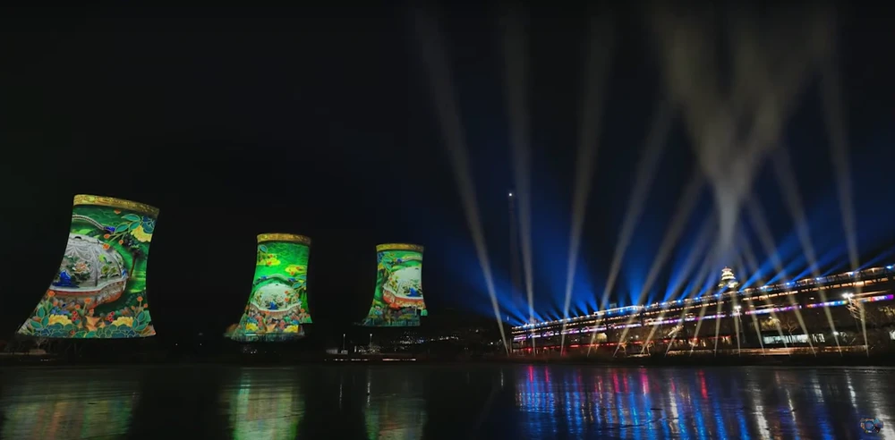 Lễ hội ánh sáng mừng năm mới 2023 ở Bắc Kinh. Ảnh chụp màn hình YouTube/Just As it is