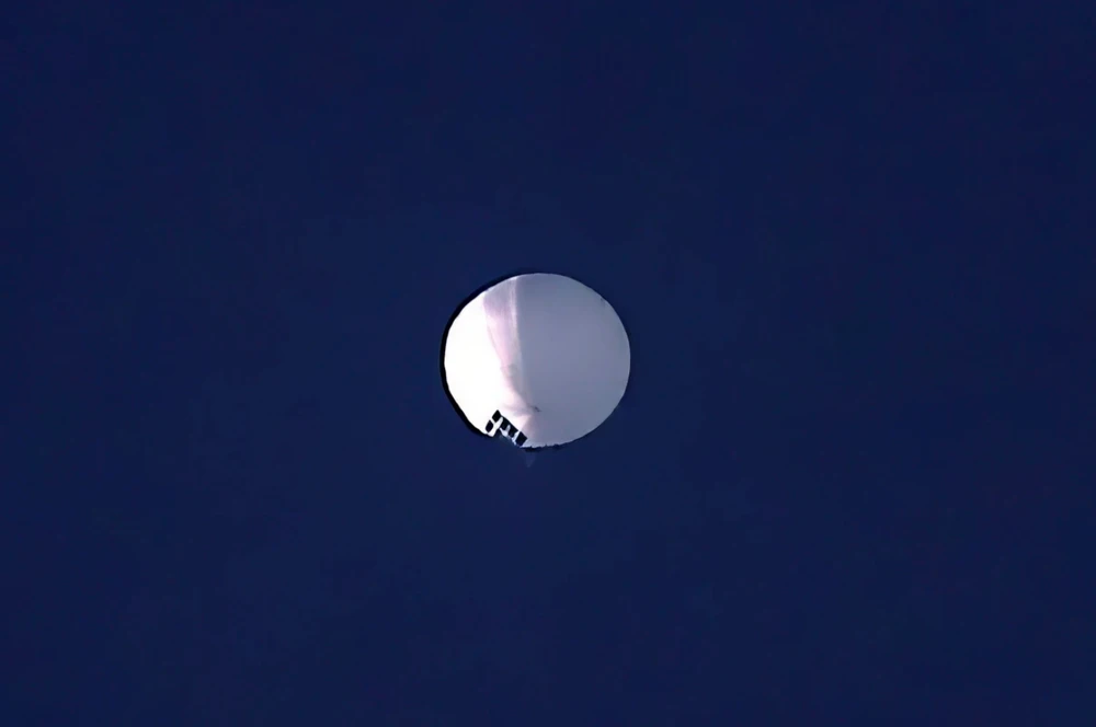 Khí cầu bị Không quân Mỹ bắn hạ hôm 4-2 ở South Carolina. Ảnh: AP