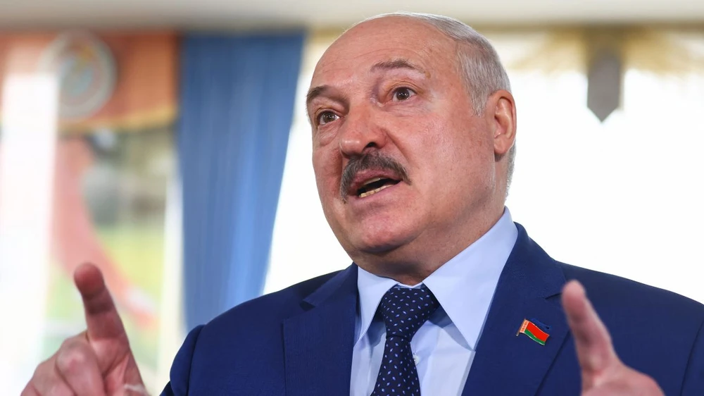 Tổng thống Belarus - ông Alexander Lukashenko phát biểu tại Minsk vào ngày 27-2-2022. Ảnh:TASS/GETTY IMAGES Tổng thống Belarus - ông Alexander Lukashenko phát biểu tại Minsk vào ngày 27-2-2022. Ảnh:TASS/GETTY IMAGES